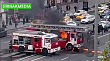В столице мотоциклист загорелся от столкновения с пожарной машиной